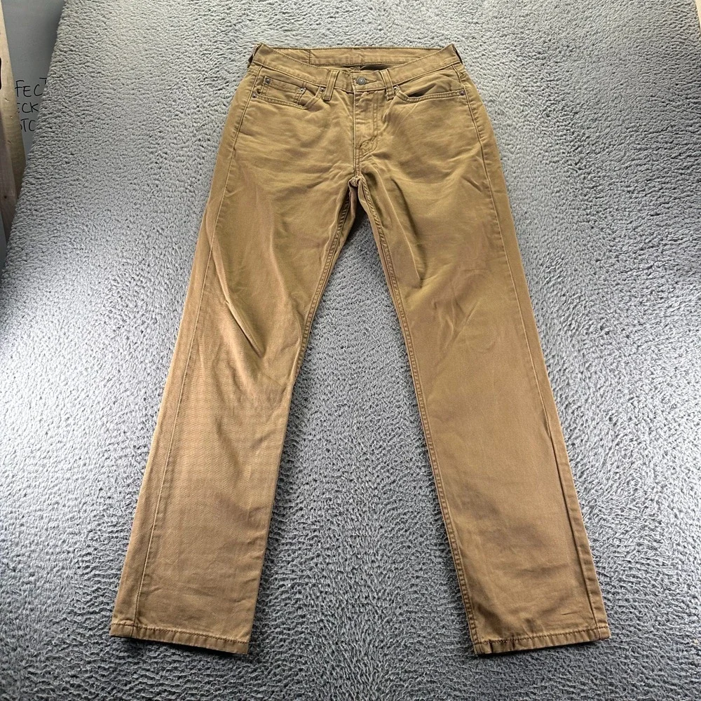 Levi's 514 Jeans Mens 30x32 Brown Cotton Denim Straight Stretch Workwear Travel